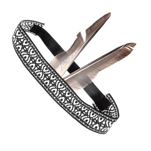 ibasenice Feders-stirnband Etnischer Stil Feder-kopfschmuck Accessoire Für Feste Feiern Karneval Kostümzubehör Damen-kopfschmuck-dekoration von ibasenice