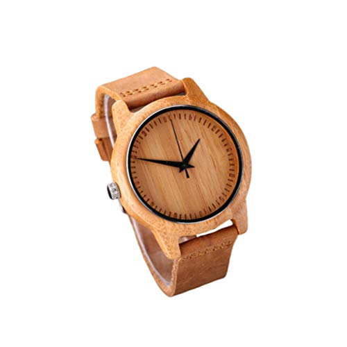 ibasenice Quarzuhr Holz Verkohlten Leichte Armbanduhr Casual Sport Uhren für Männer Frauen Jungen- Geblasen von ibasenice