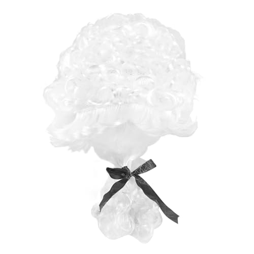 ibasenice Halloween Cosplay Perücke Für Anwälte Und Richter Weiße Richterperücke Für Kostümpartys Und Bühnenaufführungen von ibasenice