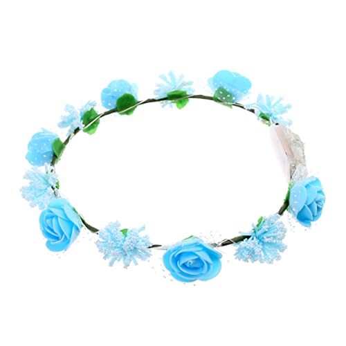 ibasenice Geführtes Blumenband Led-rosen-stirnband Abschluss Stirnband Hawaiianische Lei-blumen Led-haarband Geführtes Kopfstück Partyartikel Liefert Leis-blumen-halskette Knospe Scheinen von ibasenice