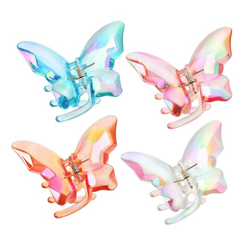 ibasenice 4stücke Rutschfeste Schmetterlings-haarklammern Für Dickes Haar Bunte Haarklammern Für Stilvolles Haarstyling Langlebige Und Sichere Haaraccessoires Für Frauen von ibasenice
