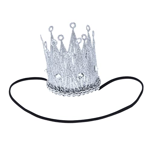 ibasenice Spitze Krone Haarspange Baby Mädchen Strass Baby Haarband Baby Tiara Stirnband Haarspange Für Kinder Geburtstag Haarschmuck Baby-stirnband Neugeboren Haare Binden Stoff Elastizität von ibasenice