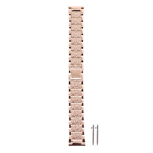 ibasenice Strass Uhr Band Edelstahl Armband Ersatz Schnell Release Bling Diamant Metall Strap Rose Gold Uhr Armband Kompatibel mit Watch3 von ibasenice