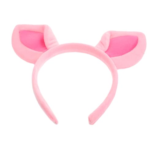 ibasenice Süßes Rosa Schweineohren Stirnband Plüsch Tierohren Kopfbedeckung für Erwachsene für Cosplay Halloween Geburtstagsfeiern Accessoire zur Verkleidung von ibasenice