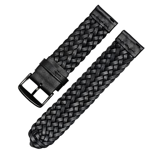 ibasenice Schwarzes Lederarmband Übungsuhr Uhrenarmbänder 1Pc Stilvolle Geflochtene Armband Ziemlich Strap Ersatz Praktische Hand- Woven Armbänder Für Männer Herrenuhren von ibasenice