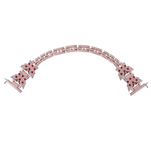 ibasenice Uhrenarmbänder mit Bling Diamant Armband Strass Metall Schmetterling Uhrarmband Gurtband Ersatzarmband Pink von ibasenice