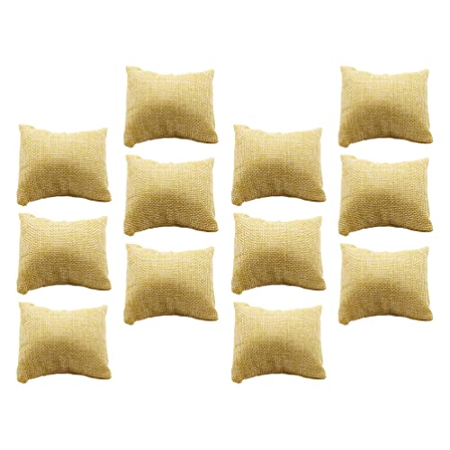 ibasenice Watch Display Pillow- 12 PCS Universal Schmuck Display- Kissen Praktisches Armband Display Kissen Tragbares Uhren- Display- Kissen für Heimgeschäft Hellbraun 8 cm von ibasenice