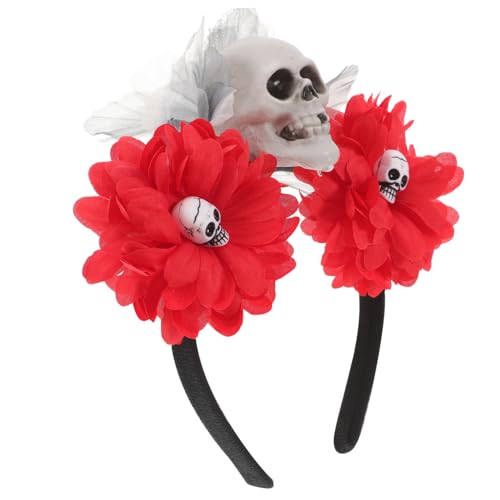 ibasenice Skull Headband Für Halloween Geisterhaftes Haarband Mit Blumen Und Schädeldesign Für Kostümpartys Und Cosplay Hochwertiges Und Leichtes Material Für Erwachsenen-kostüme von ibasenice
