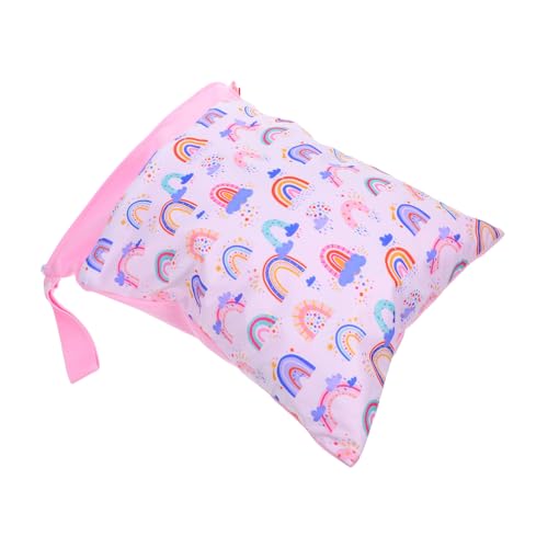 ibasenice wasserdichte Windel Aufbewahrungstasche mit Doppeltem Reißverschluss Große Kapazität Wickeltasche Organizer für Kinderwagen Vielseitiger Nassbeutel für Windeln Kleidung von ibasenice