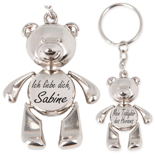 ibera gifts - Personalisierter Schlüsselanhänger Mit Gravur Name Text Bär Metall Geschenk Für Paar Freund Familie Frau Mann Geburtstag Jahrestag Kinder Originell Beweglich ibera gifts - Personalisierter Schlüsselanhänger Mit Gravur Name Text Bär Metall Geschenk Für Paar Freund Familie Frau Mann Geburtstag Jahrestag Kinder Originell Beweglich von ibera gifts