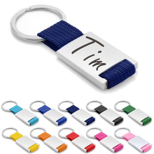 ibera gifts - Schlüsselanhänger personalisiert mit Namen und Gravur, Personalisierte Schlüsselanhänger mit Text Geschenke Mit Gravur für Freund, Freundin, Vatertag, Muttertag, Partner (Dunkel Blau) ibera gifts - Schlüsselanhänger personalisiert mit Namen und Gravur, Personalisierte Schlüsselanhänger mit Text Geschenke Mit Gravur für Freund, Freundin, Vatertag, Muttertag, Partner (Dunkel Blau) von ibera gifts