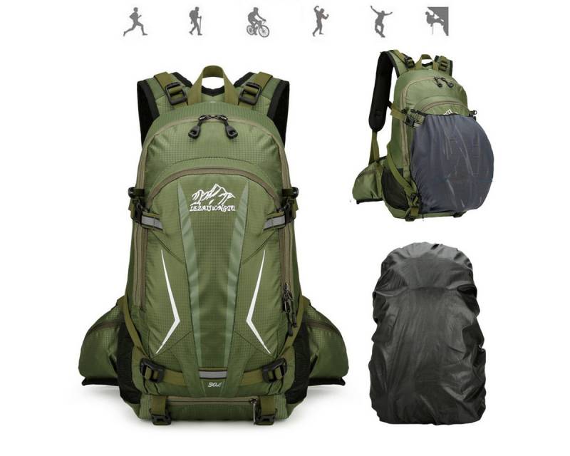 ibettertec Fahrradrucksack Radrucksack Fahrradrucksäcke Sportrucksäcke Wander-Rucksack (Motorradrucksack Biker-Rucksack Wanderrucksack Trekkingrucksack Bergrucksack, wasserdichter, 30L, Mit wasserdichter Regenhülle, Rucksacktaschen), Herren & Damen mit Helmnetztasche,Trinkblasen können platziert werden ibettertec Fahrradrucksack Radrucksack Fahrradrucksäcke Sportrucksäcke Wander-Rucksack (Motorradrucksack Biker-Rucksack Wanderrucksack Trekkingrucksack Bergrucksack, wasserdichter, 30L, Mit wasserdichter Regenhülle, Rucksacktaschen), Herren & Damen mit Helmnetztasche,Trinkblasen können platziert werden von ibettertec