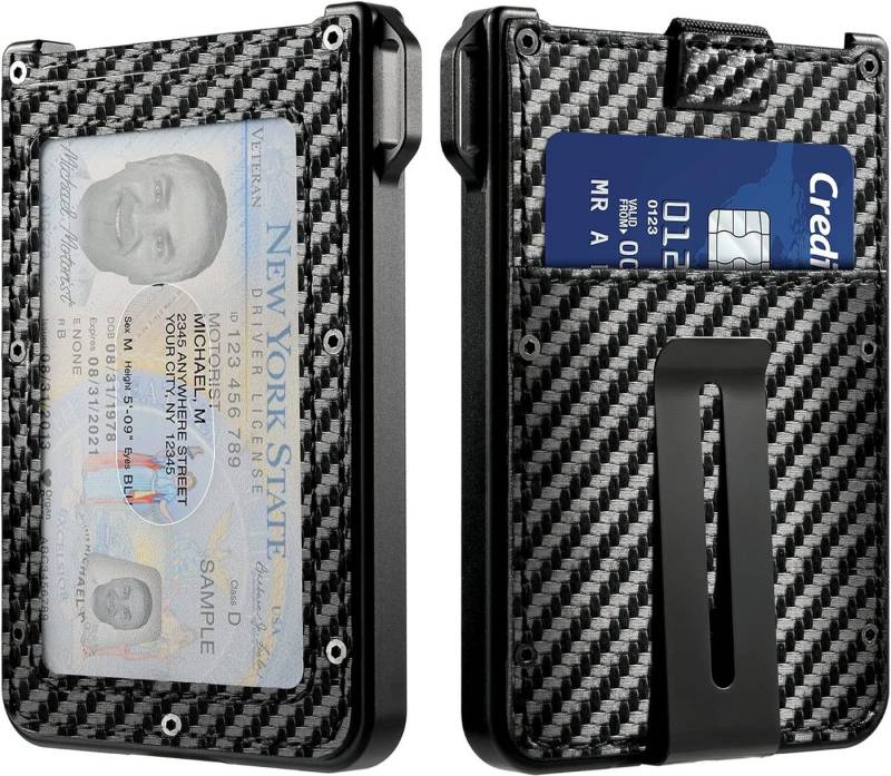 ibettertec Geldbörse Geldbörsen und Gürtel Herren Magnetisches,mit RFID Blockierung (Portmonee Herren mit 11 Kartenetui, Ausweisfenster, Geldscheinklammer, Sehr geeignet für Weihnachten und Geburtstag Herren Mode Accessoires), mit RFID Blockierung von ibettertec