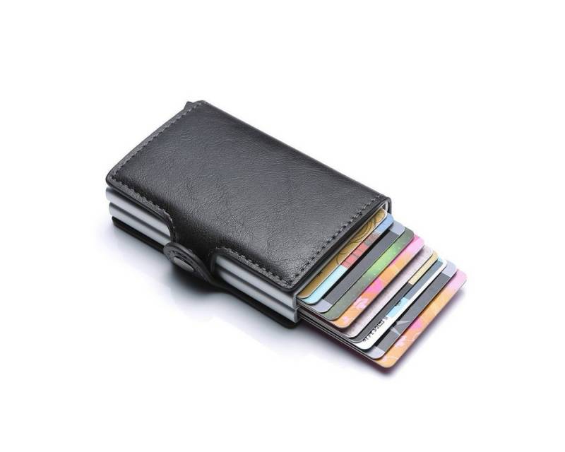 ibettertec Mini Geldbörse, Geldbörse Herren, Leder Geldbörse, Smart wallet mit RFID-Schutz (Men's Wallet, Mini Portemonnaie Herren,Geldbörse mit Münzfach, Slim Portmonnaie Clip, Kreditkartenetui Smart Wallet mit Kartenetui + Münzfach Portmonee), Kreditkartenetui Smart Wallet mit Kartenetui + Münzfach Portmonee von ibettertec