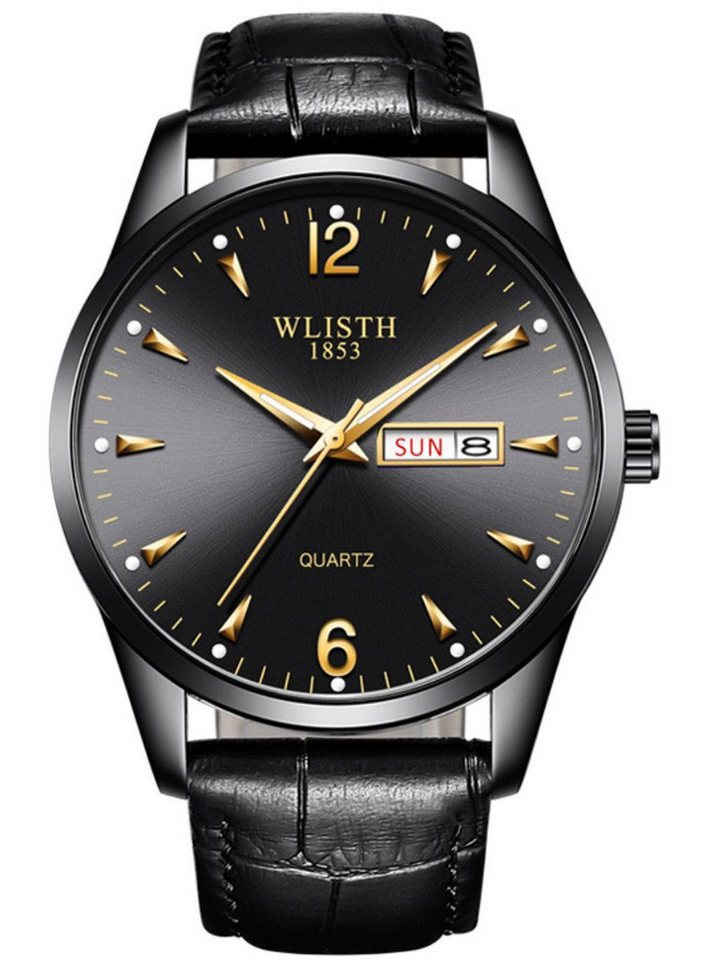 ibettertec Quarzuhr Quarzuhr, Armbanduhr Herren, Multifunktionsuhr Herrenuhr, (Leder Armbanduhr, Chronograph Herrenuhr, Geschenkebox (Etui) von ibettertec