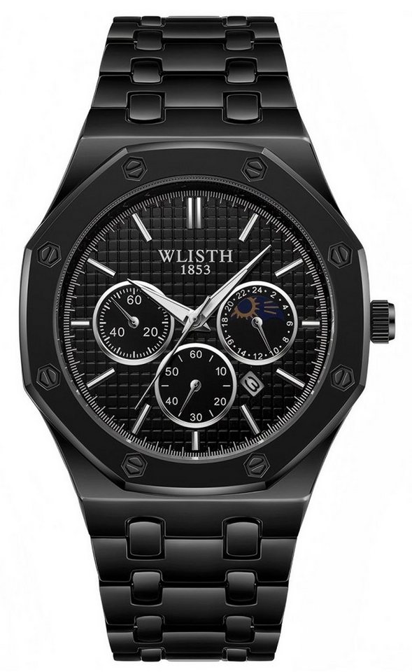 ibettertec Quarzuhr Quarzuhr Armbanduhr, Herrenuhr, Multifunktionsuhr Herrenuhr, (Edelstahl Armbanduhr, Chronograph Herrenuhr, Armbandkürzer & Etui, Edelstahlarmband) von ibettertec