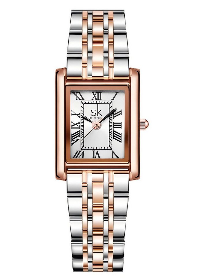 ibettertec Quarzuhr Quarzuhr Armbanduhr Edelstahl Damen Uhr, Multifunktionsuhr Damenuhr, (Multifunktionsuhr Armbanduhr, Edelstahl Armbanduhr, Chronograph Damenuhr, Damenuhr), Edelstahlarmband, Geschenkebox, inkl Armbandkürzer & Etui von ibettertec