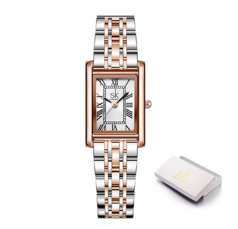 ibettertec Quarzuhr Quarzuhr Armbanduhr Edelstahl Damen Uhr, Multifunktionsuhr Damenuhr, (Multifunktionsuhr Armbanduhr, Edelstahl Armbanduhr, Chronograph Damenuhr, Damenuhr), Edelstahlarmband, Geschenkebox, inkl Armbandkürzer & Etui von ibettertec