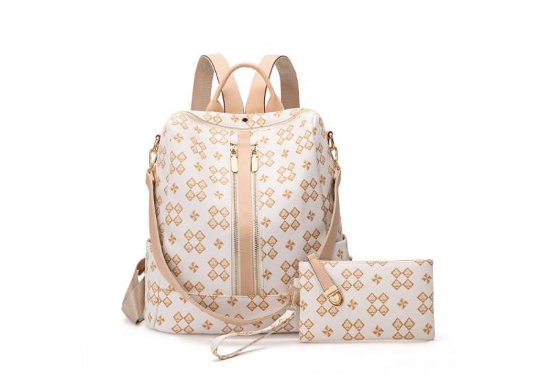 ibettertec Rucksack Damen Rucksack, Kleine 2 in 1 Rucksackhandtasche (Wasserdichte Leder Schultaschen, Geldbörse Umhängetasche Handtasche Rucksack), Anti-Diebstahl Tagesrucksack Schultertaschen von ibettertec