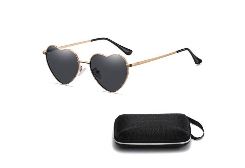 ibettertec Sonnenbrille Sonnenbrille Damen,Unregelmäßige Sonnenbrille,Liebe Sonnenbrille (Unisex mit UV400 Schutz Vintage) von ibettertec