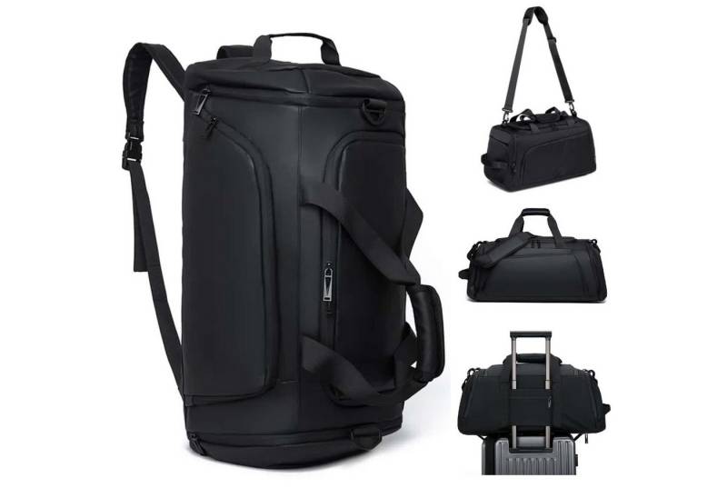 ibettertec Sporttasche Reisetasche mit Schuhfach und Nassfach, verstellbaren Schultergurten (40L Wasserdicht Fitnesstasche Trainingstasche, für Herren Damen, Schwarz), Travel Gym Tasche Duffle Bag Fitnesstasche von ibettertec
