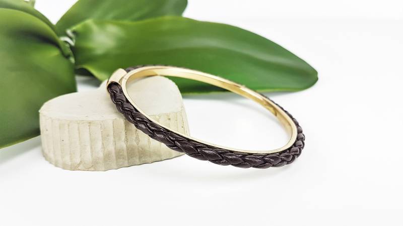 Vintage Armreif Aus Geflochtenem Leder Braun Festival Schmuck Modeschmuck Hippie-Armband Boho 80-Er Jahre Vintage Armreif Aus Geflochtenem Leder Braun Festival Schmuck Modeschmuck Hippie-Armband Boho 80-Er Jahre von ibkas