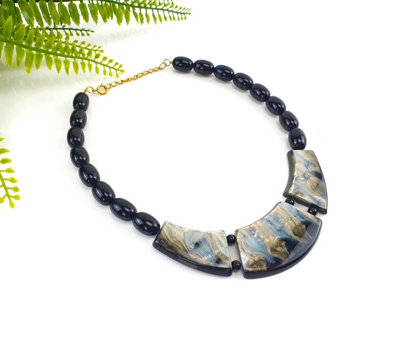 Vintage Kette/Halskette Aus Kunststoff 80-Er Jahre Modeschmuck von ibkas