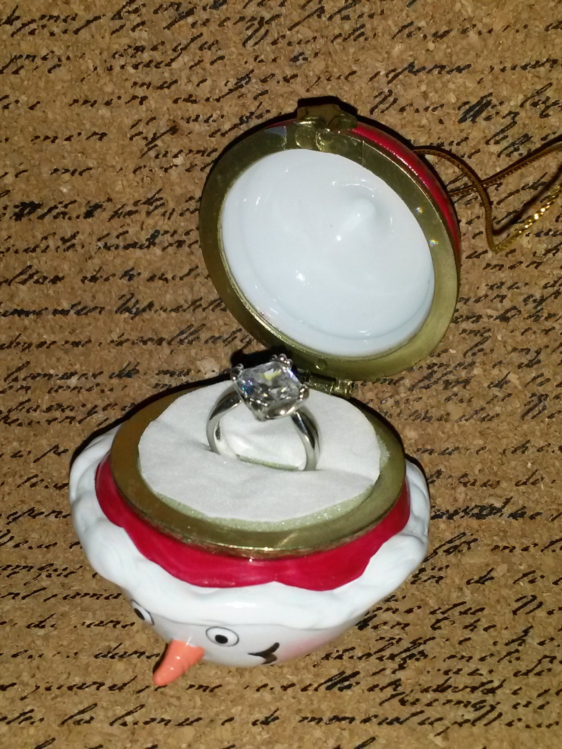 Neuheit Weihnachten Porzellan Ball Schneemann Ornament Hängen Einzigartige Phantasie Verlobung Ring Box/Hochzeit Band Urlaub Vorschlag Neuheit Weihnachten Porzellan Ball Schneemann Ornament Hängen Einzigartige Phantasie Verlobung Ring Box/Hochzeit Band Urlaub Vorschlag von iboxnyc