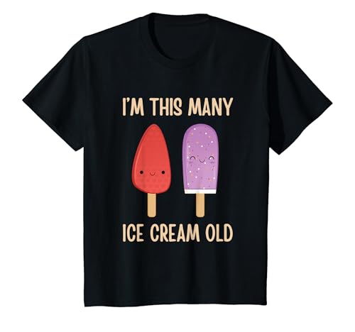 Kinder I'm This Many Ice Cream Old - Popsicle, 2. Geburtstag, 2 Jahre T-Shirt von ice cream lover Birthday Gifts Toddler