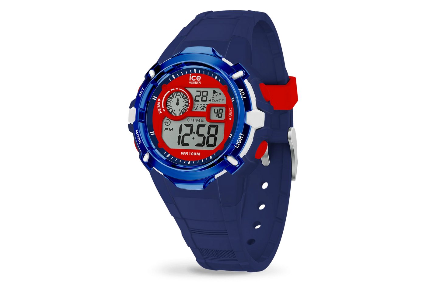 ice-watch Quarzuhr Ice-Watch Kinderuhr ICE Digit Explorer 023264 Spider Silikon Blau Rot, (1-tlg) von ice-watch