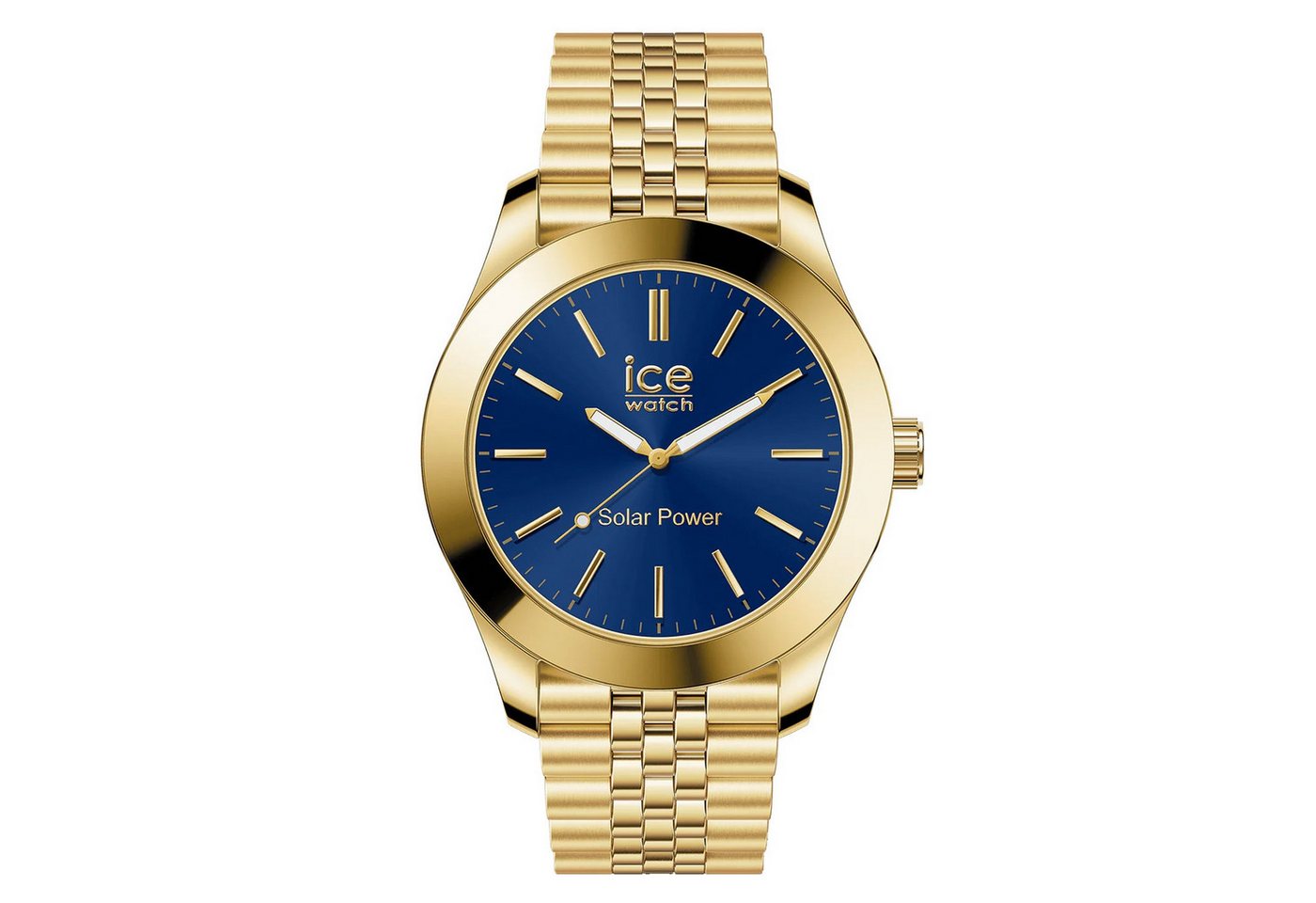 ice-watch Solaruhr ICE Steel Solar M Gold Blau von ice-watch