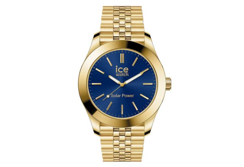ice-watch Solaruhr ICE Steel Solar M Gold Blau von ice-watch