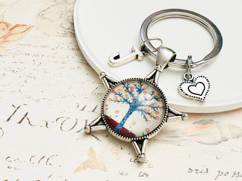 Baum Des Lebens Geschenk Für Freundin, Schlüsselring Personalisiert, Handgemachte Schlüsselanhänger Geschenke von iceblues