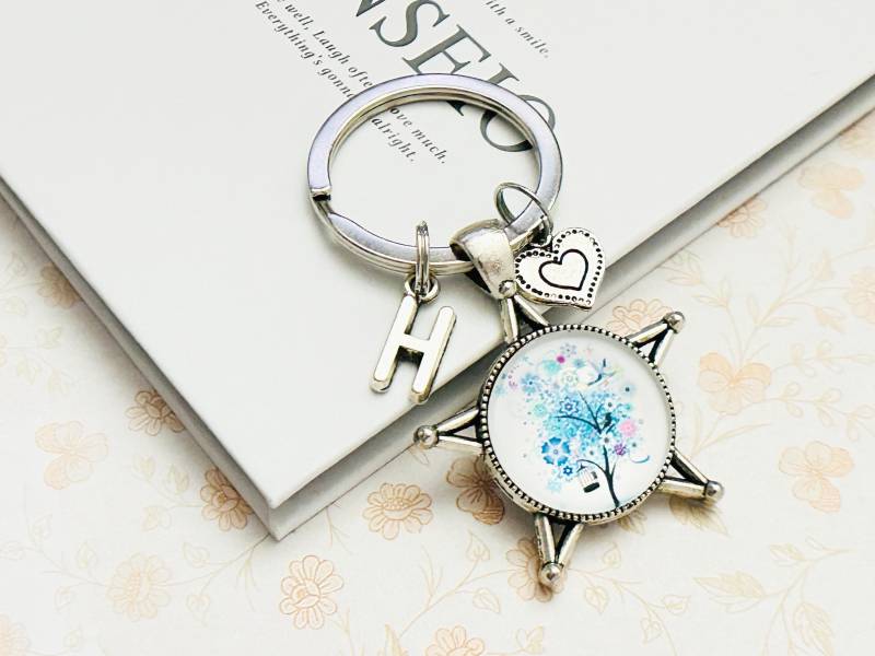 Baum-Schlüsselanhänger - Initial Schlüsselanhänger Für Mama von iceblues