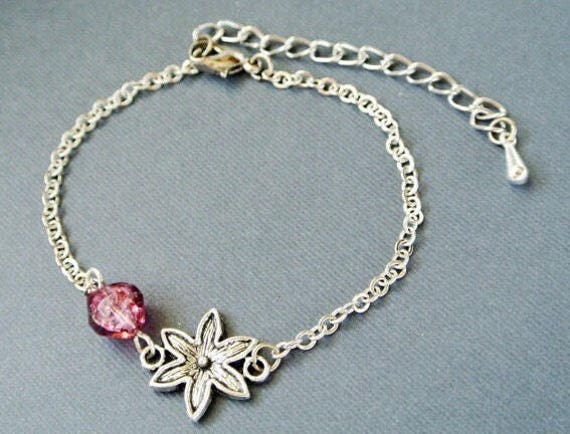 Blumen Armband, Anhänger Flowerjewelry von iceblues