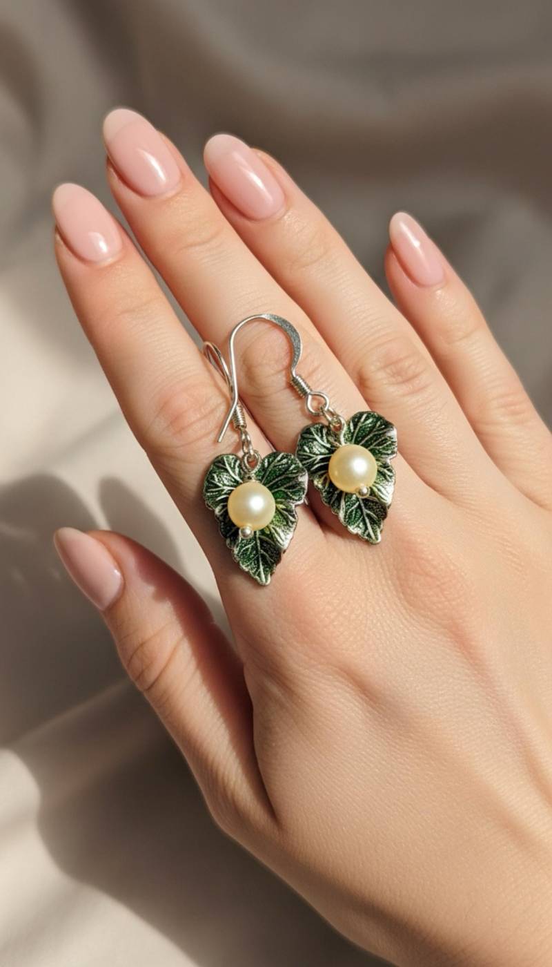 Efeublatt Baumeln Ohrringe, Blatt Ohrringe von iceblues