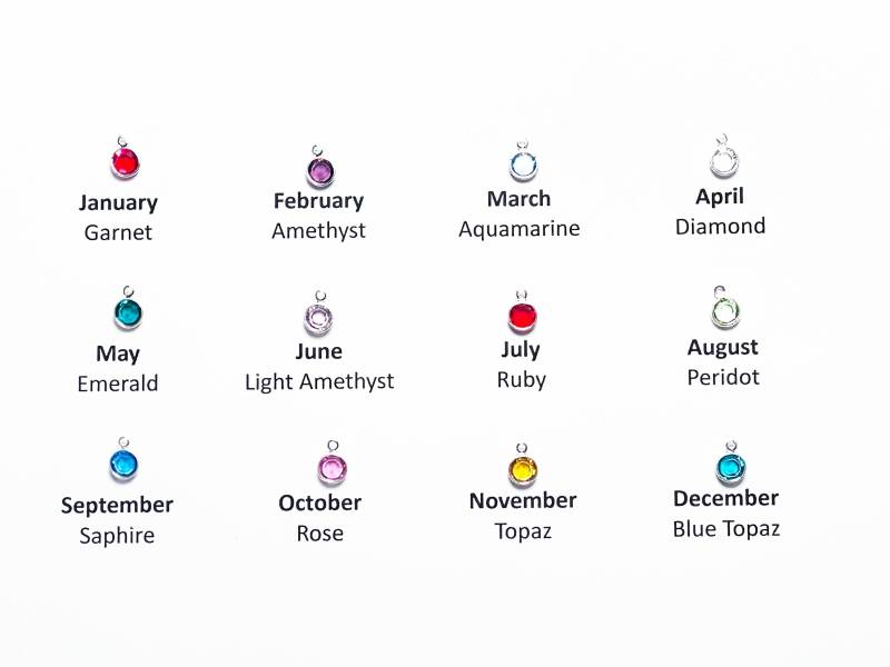 Fügen Sie Ein Geburtsstein Charme-Swarovski Kristall Schmuck-Geburtsstein Halskette-Personalisierte Schmuck-Initiale Charme von iceblues