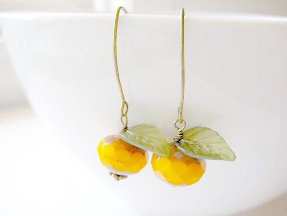 Orange Baumeln Ohrringe von iceblues