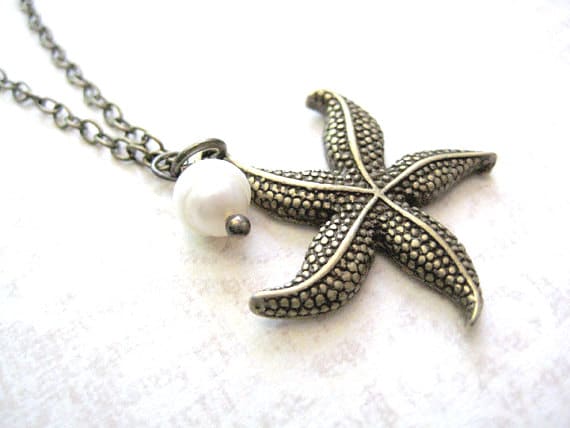 Seestern Halskette Strand Liebhaber Geschenk, Perlenkette Geschenk Für Brautjungfer Seestern Halskette Strand Liebhaber Geschenk, Perlenkette Geschenk Für Brautjungfer von iceblues