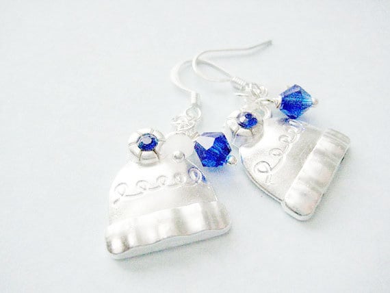 Weihnachten Ohrringe Geschenk Für Sie-Hut Mädchen-Winter Ohrringe-Dangle Ohrring-Urlaub Schmuck-Secret Santa Geschenk-stocking von iceblues