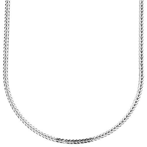 .iced-out. Sterling 925er Silber Bling Francokette - 2x2mm - 70cm von .iced-out.