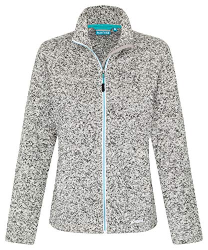 icefeld Damen Fleece Jacke/Fleecejacke, grau meliert in Größe L von icefeld