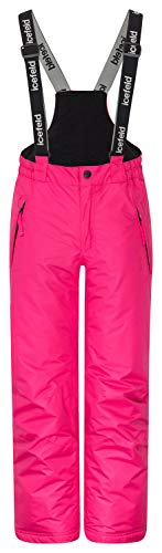 icefeld Winterhose/Thermohose/Schneehose (PFC frei) für Kinder (Mädchen und Jungen), pink in 134 von icefeld