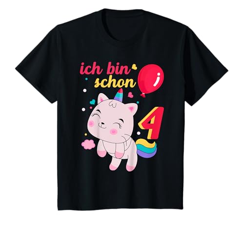ich bin schon 4 Geburtstags Einhorn 4 Jahre Mädchen T-Shirt ich bin schon 4 Geburtstags Einhorn 4 Jahre Mädchen T-Shirt von ich bin schon 2-9 Geburtstags Tee