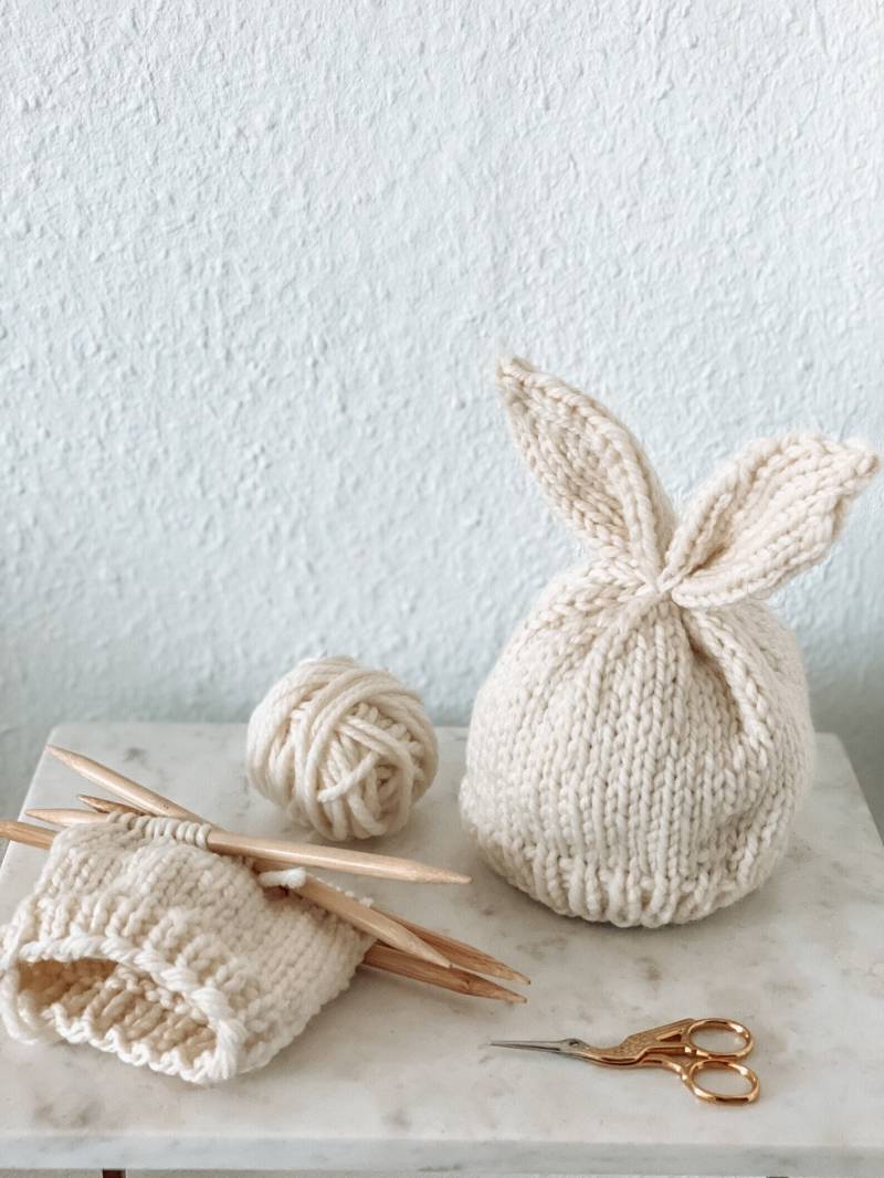 Osterhasen Babymütze - Häschenmütze, Mit Hasenohren Handgestrickt 100 % Merino 0 Bis 12 Monate Osterhasen Babymütze - Häschenmütze, Mit Hasenohren Handgestrickt 100 % Merino 0 Bis 12 Monate von ichliebewolle