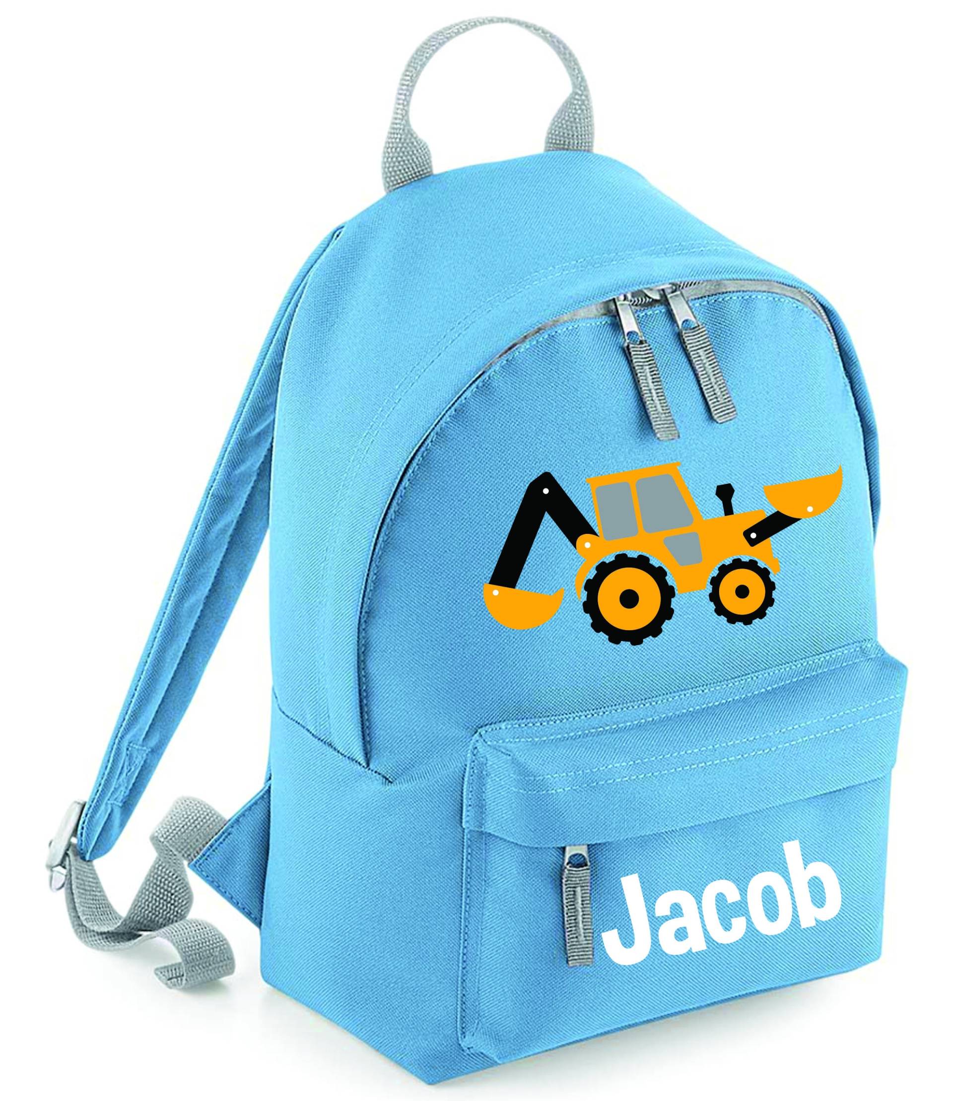 Personalisierte Name Bagger, Maschinen Jungen Rucksack Kindertaschen Zurück Zu Schulkindergeschenke Benutzerdefinierte Taschen von icklepeanuts