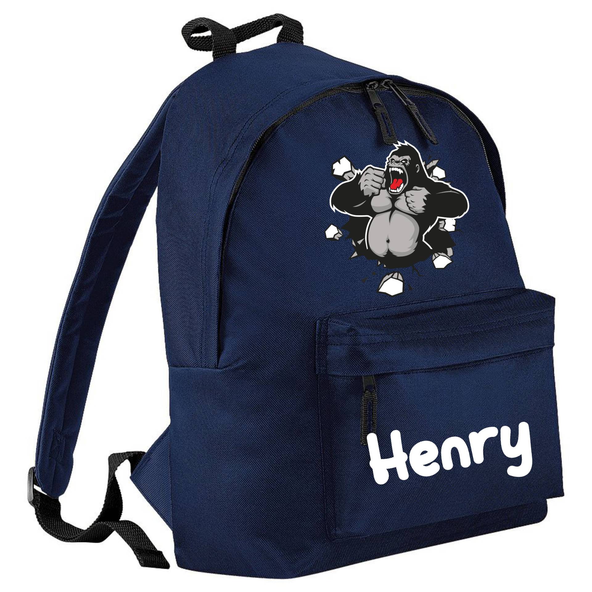 Personalisierter Name Gorilla, Affe Zootiere Mädchen, Jungen Rucksack Kindertaschen Zurück Zu Schulkindergeschenke Benutzerdefinierte Taschen von icklepeanuts