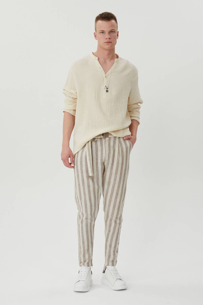 Bequemes Beiges Hemd, Festival Nomadenhemd, Langarm Boho Besticktes Sommerhemd, Unisex Hemd Bequemes Beiges Hemd, Festival Nomadenhemd, Langarm Boho Besticktes Sommerhemd, Unisex Hemd von iconandfashion