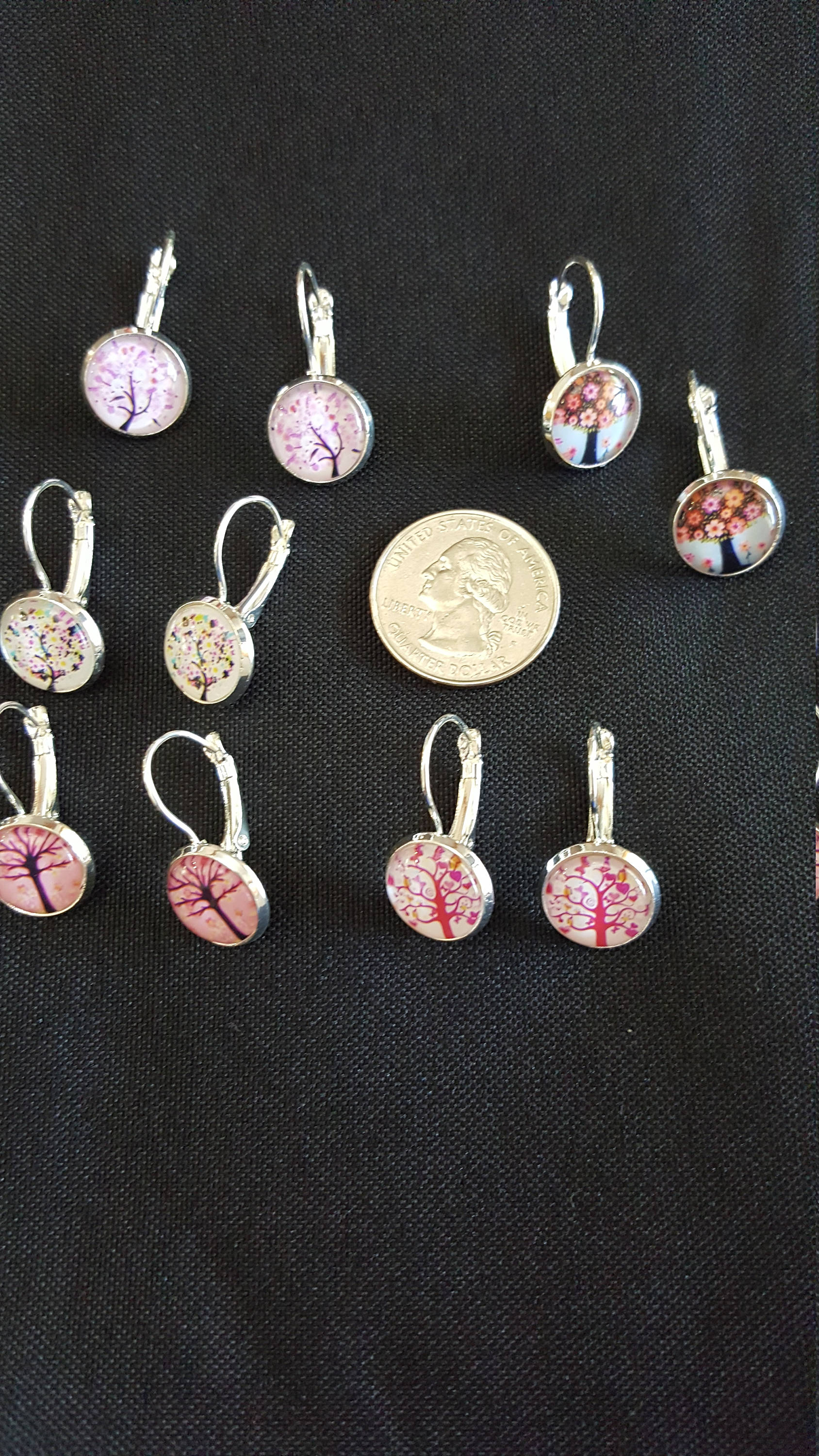 12 Rosa Mm Cabochon Ohrringe 12 Rosa Mm Cabochon Ohrringe von icybluesaccessories