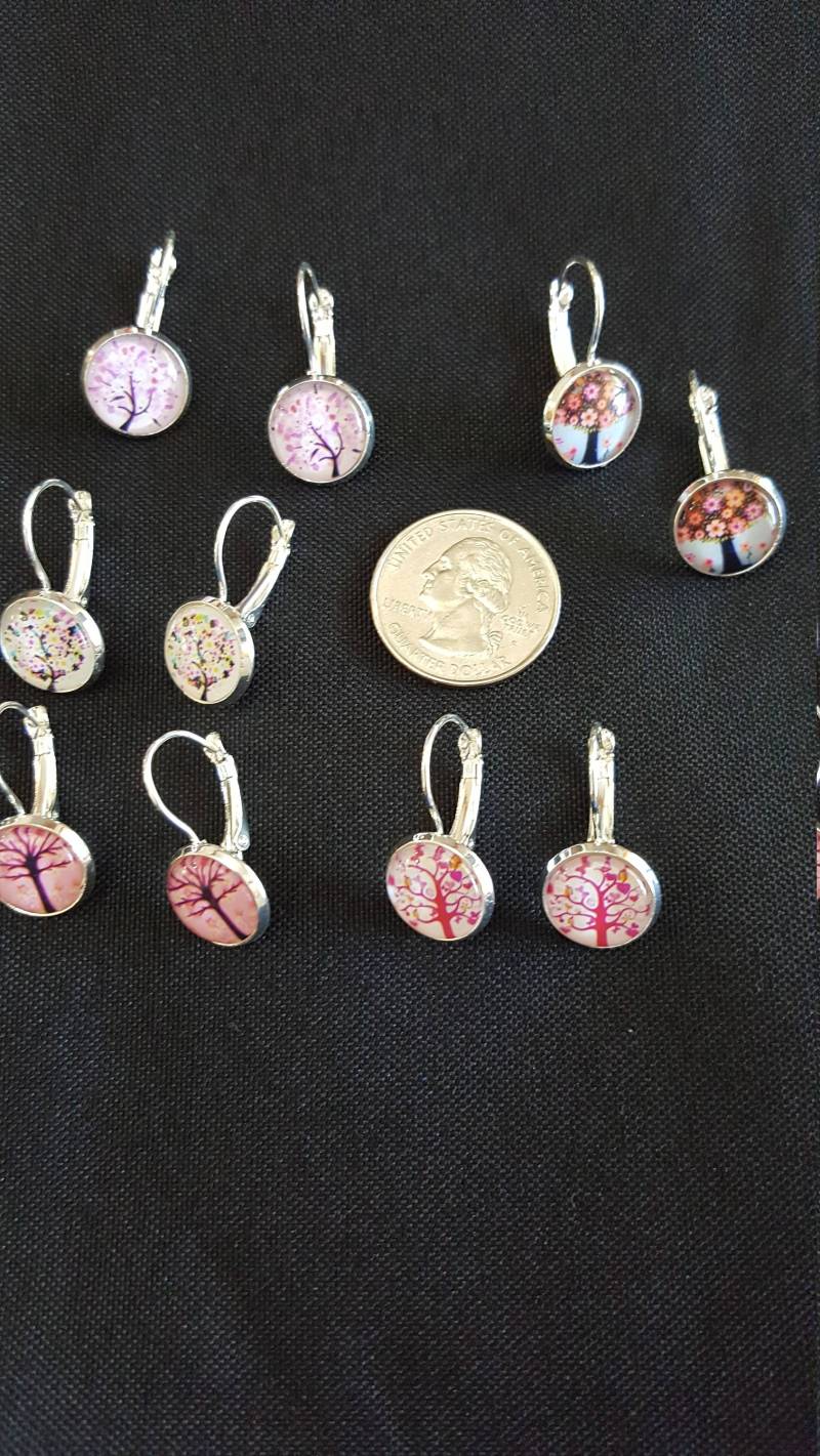 12 Rosa Mm Cabochon Ohrringe 12 Rosa Mm Cabochon Ohrringe von icybluesaccessories